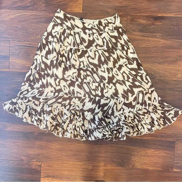 Chaudry Maxi Skirt Brown Tan B2 - Picture 4 of 5